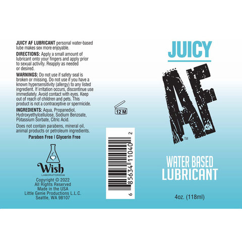 Little Genie Juicy AF Thin and Realistic Texture Water Based Lubricant - Water Based Lubes