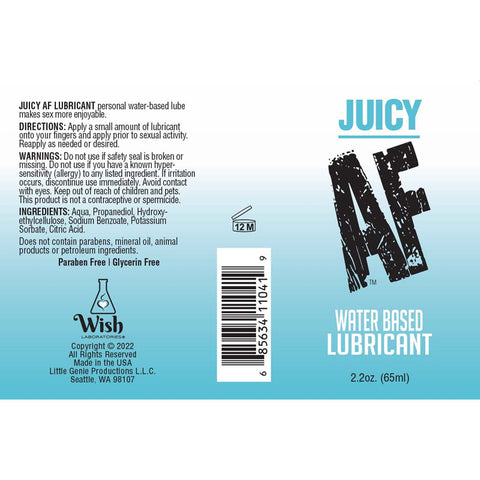 Little Genie Juicy AF Thin and Realistic Texture Water Based Lubricant - Water Based Lubes