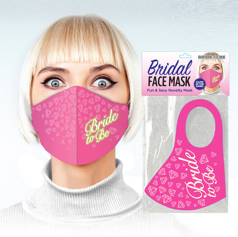 Little Genie Bridal Face Bride To Be Glow Novelty Mask Pink Masks And Blindfolds