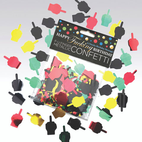 Little Genie Happy Fucking Birthday Party Decoration FU Finger Confetti - Party Gifts and Novelties