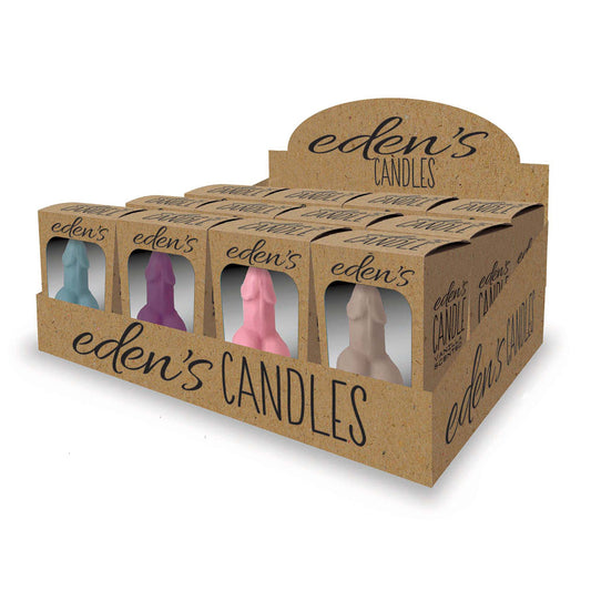 Little Genie Edens Coloured Vanilla Scented Candles Set of 12 Party Gifts and Novelties