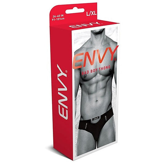 Envy's Captivating Bad Boy Thong - Black - Jocks and G-Strings