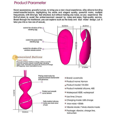 Professional Hyman Kegel Balls by LoveMate - Strap On Sextoys