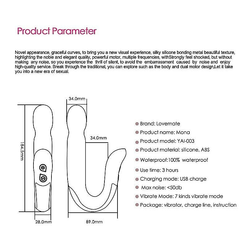 Mona Dual Stimulation by LoveMate - Luxury Sex Toys