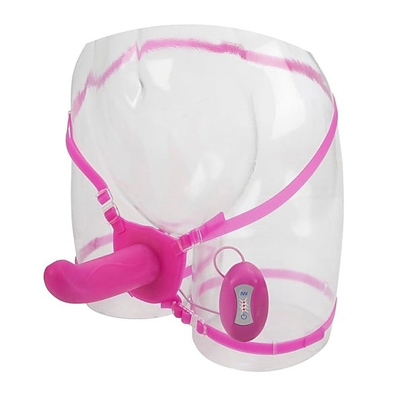 Premium Love Rider Dual Vibrating Strap-on Pink - Strap On Sextoys
