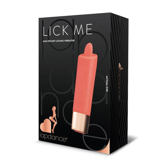 Secret Kisses LAPDANCE Lick Me Mini Pocket USB Rechargeable Flicking Stimulator Pink - Personal Massagers
