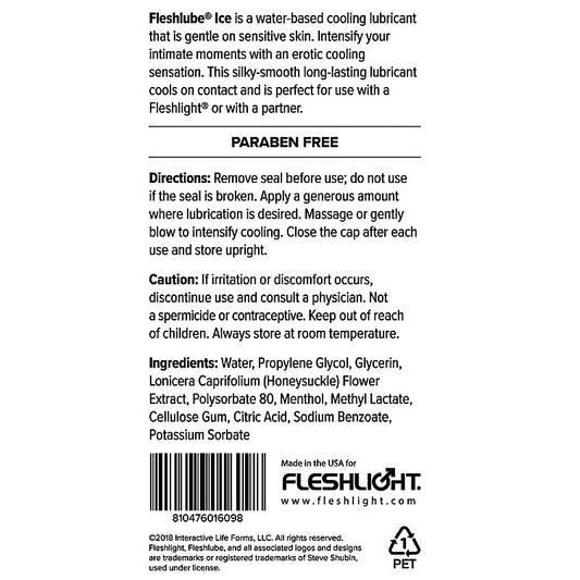 Fleshlight Fleshlube Ice Water Based Adult Lubricant - Water Based Lubes