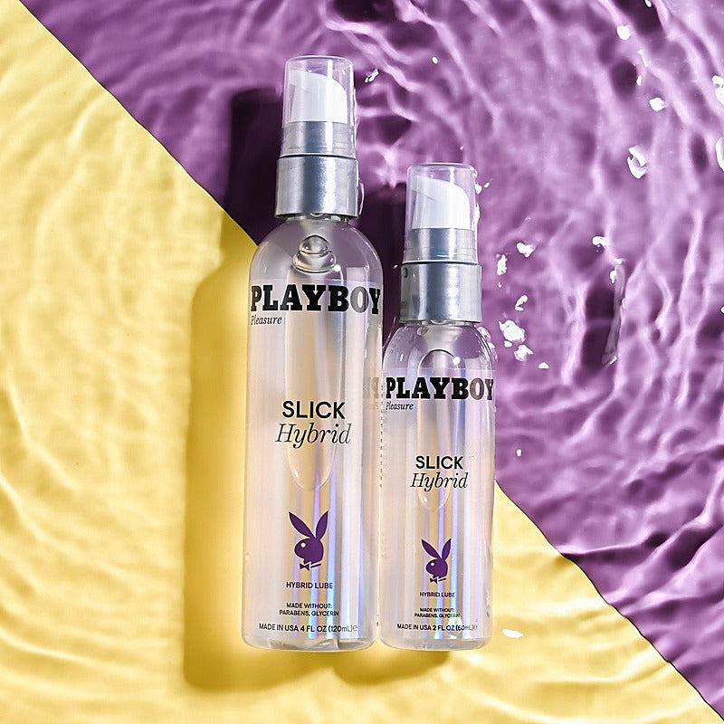 Playboy Pleasure Slick Hybrid Adult Lubricant - Water Based Lubes