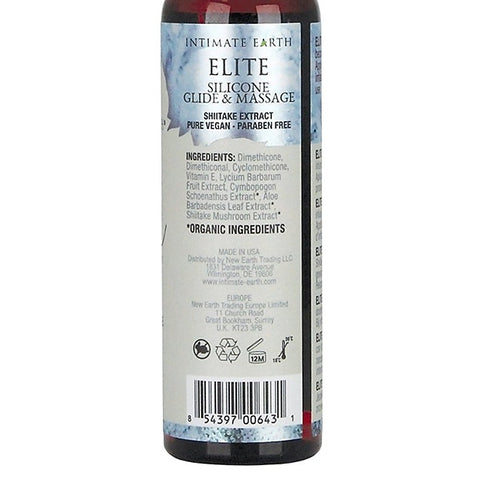 Elite Glide and Massage by Intimate Earth - Silicone Based Lubes