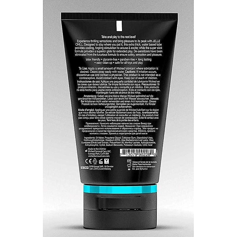 Wicked Jelle Chill Anal Gel Lube 120ml - Water Based Lubes