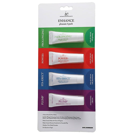 Doc Johnson 4 Pack ENHANCE Pleasure Creams - Delay and Excite Sprays
