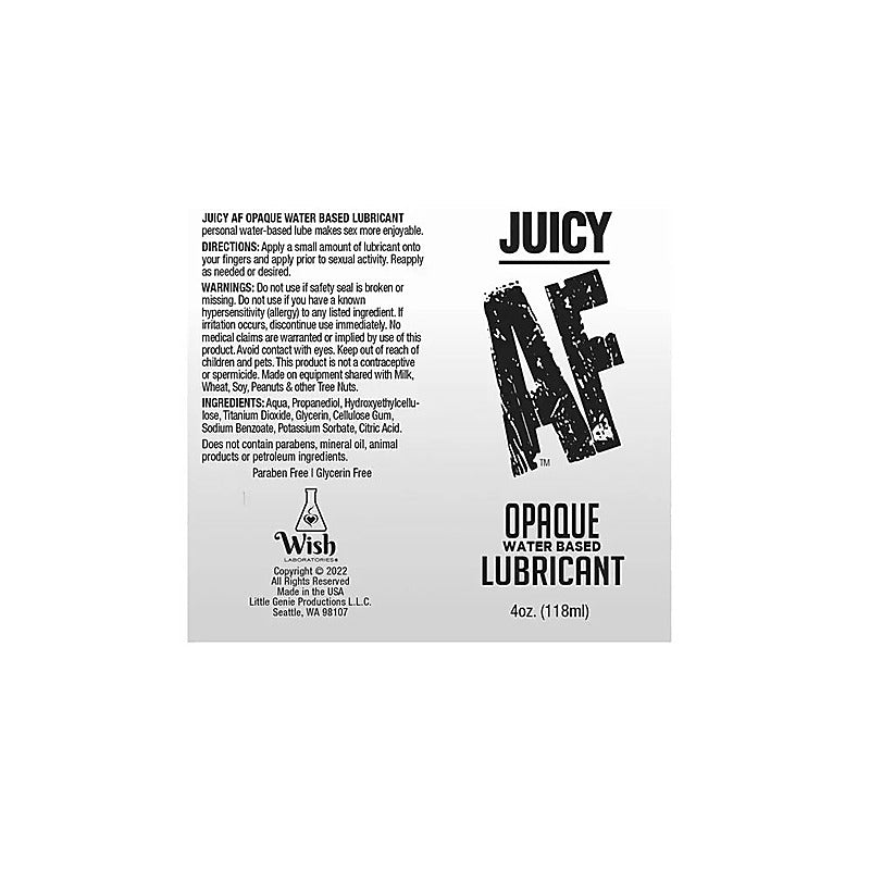 Juicy AF - Waterbased Opaque Lubricant by Little Genie - Water Based Lubes