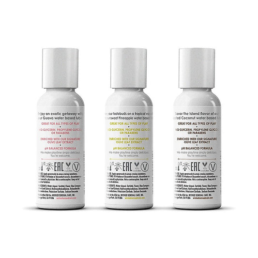 Wicked Simply Tropical Trio Flavoured Water Based Lubricants - Water Based Lubes