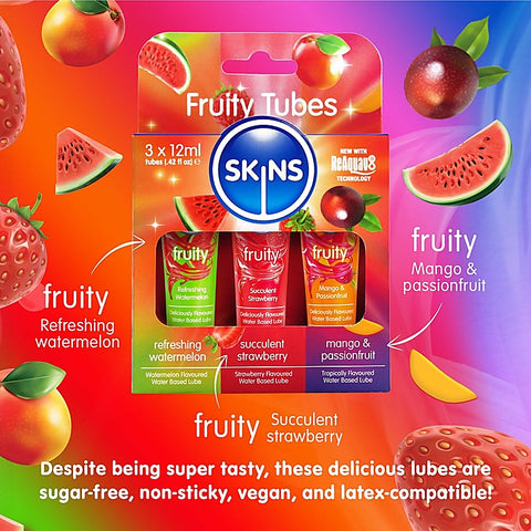 Skins Fruity Tubes Water Based Lubes by Creative Conceptions - Water Based Lubes