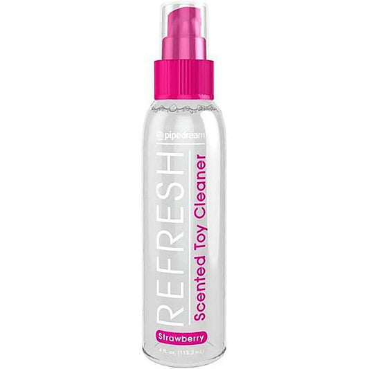 Pipedream Refresh Strawberry Scented Toy Cleaner 118 ml - Adult Toy Cleaner