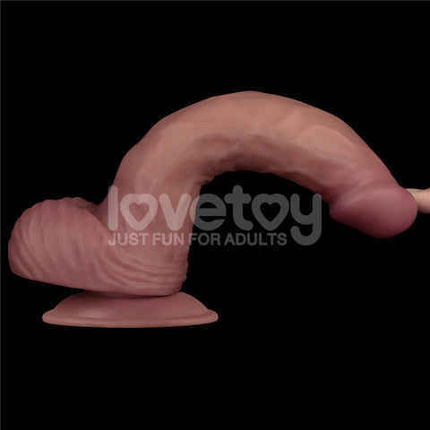 Lovetoy Dual Density 9 Inch Vibrating Realistic Power Cock