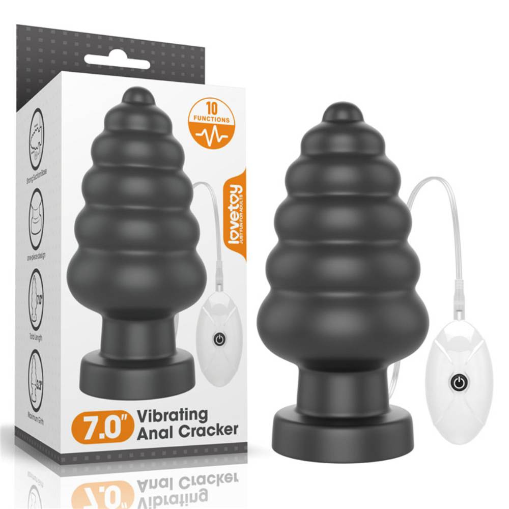 King Sized 7 Inch Vibrating Anal Cracker Butt Plug Butt Plugs