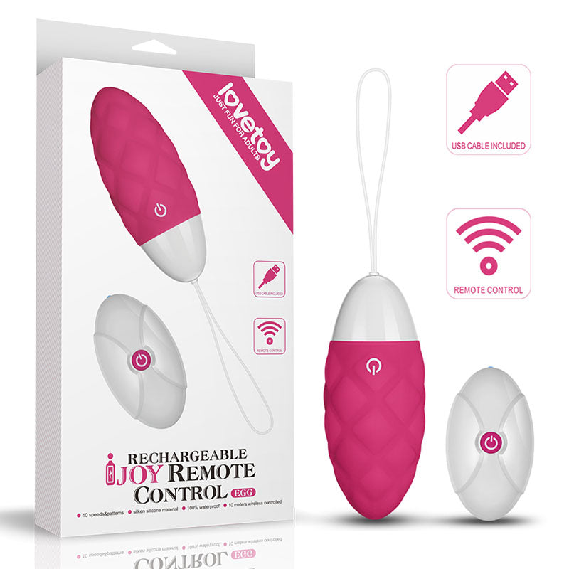 Lovetoy IJOY USB Rechargeable Remote Control Love Egg Pink Love Eggs and Kegel Exercisers