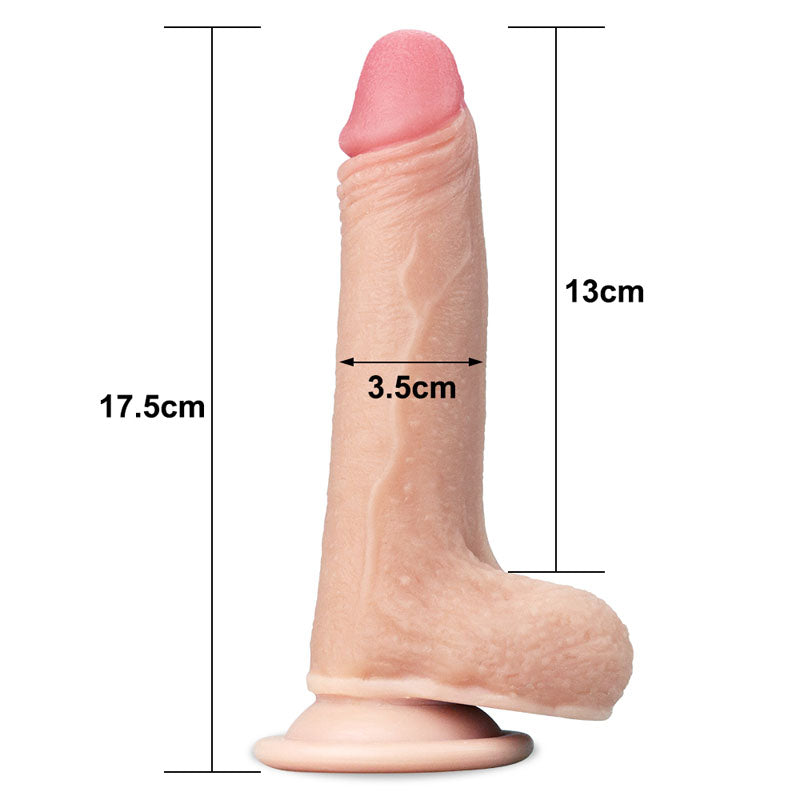 Lovetoy Sliding Skin Dual Layer Realistic Dong With Flexible Skin Flesh Realistic Dildos