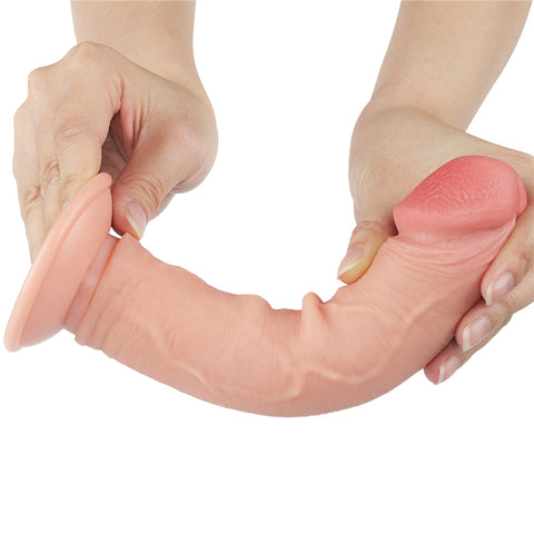Lovetoy Sliding Skin Dual Layer Realistic Dong With Flexible Skin Flesh - Realistic Dildos