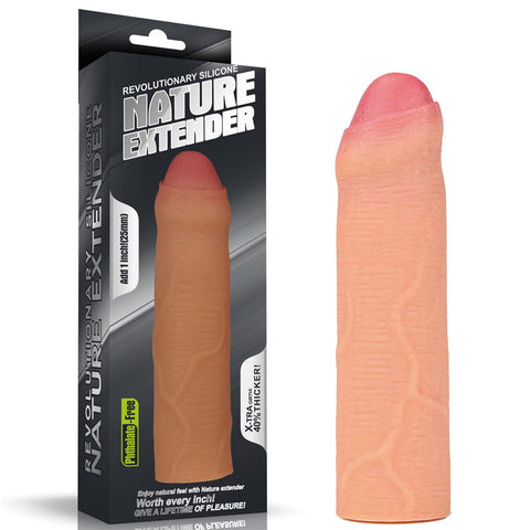 Lovetoy Nature Extender Silicone Uncut Penis Sleeve - Penis Sleeves and Extenders