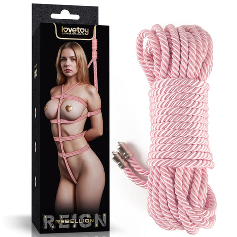 Lovetoy Rebellion Reign Silky Bondage Play Rope 10 Metre - Cuffs And Restraints