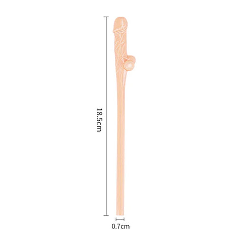 Lovetoy Jokes and Parties Original Willy Dicky Straws Flesh - Party Gifts and Novelties