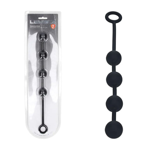 Shots LEVELZ Round Silicone Anal Balls Black - Anal Beads and Balls