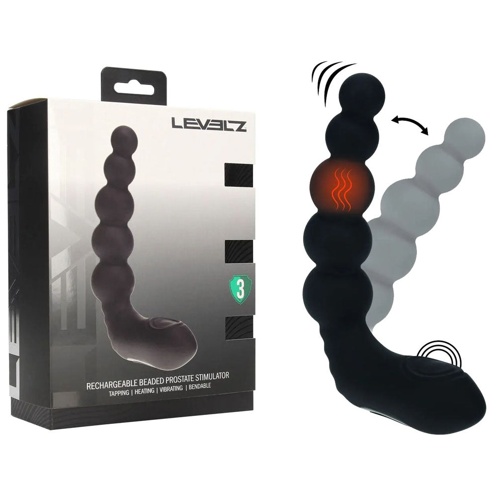 Shots LEVELZ Rechargeable Heating Beaded Prostate Massager Prostate Toys
