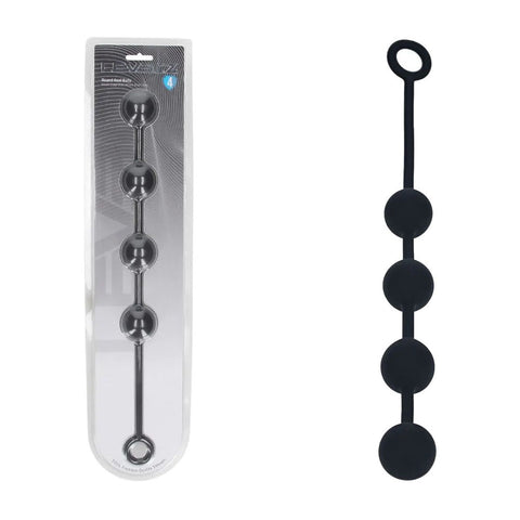 Shots LEVELZ Round Silicone Anal Balls Black - Anal Beads and Balls