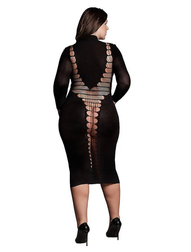 Le Desir Shade Carme XI Womens Dress with Turtleneck Black Skirts And Club Wear