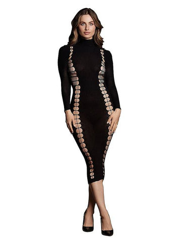 Le Desir Shade Carme XI Womens Dress with Turtleneck Black - Skirts And Club Wear