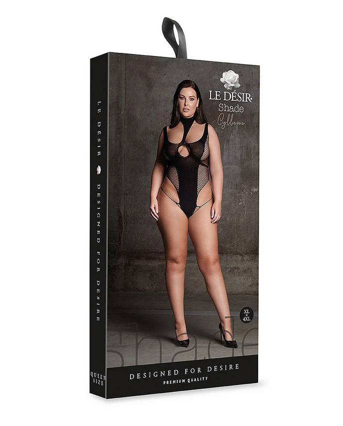 Le Desir Shade Cyllene XLVIII Womens Bodysuit with Turtleneck Black Teddies and Bodysuits