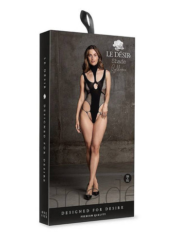 Le Desir Shade Cyllene XLVIII Womens Bodysuit with Turtleneck Black - Teddies and Bodysuits