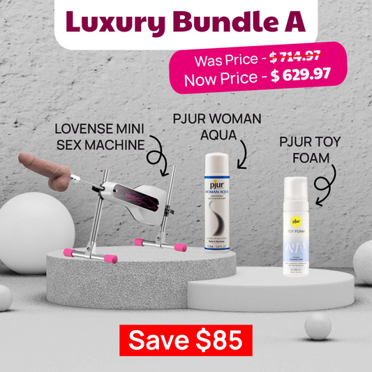 Luxury Bundle A | Lovense Mini Sex Machine + Pjur Lube & Cleaner | - Unclassified