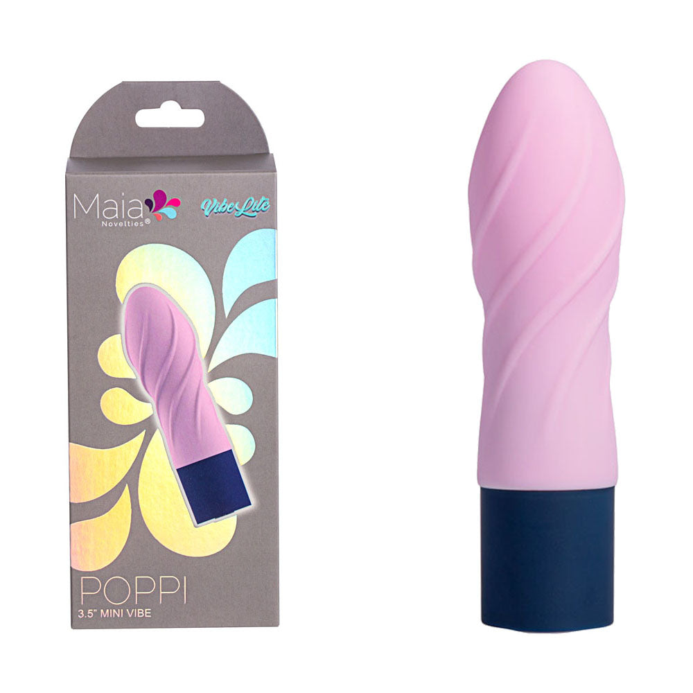 Maia POPPI USB Rechargeable Bullet Vibrator Light Pink Bullet Vibrators