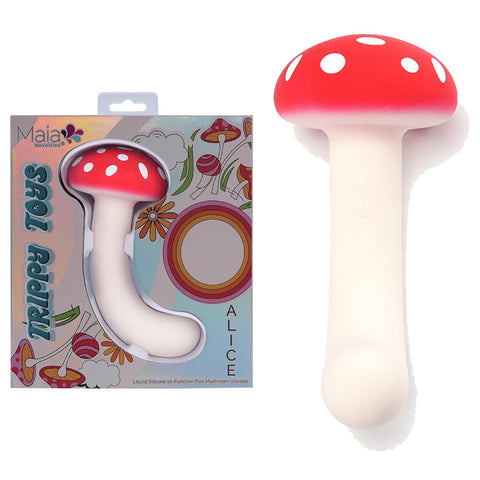 Maia ALICE USB Rechargeable Dual Vibrating Mushroom Vibe - Personal Massagers