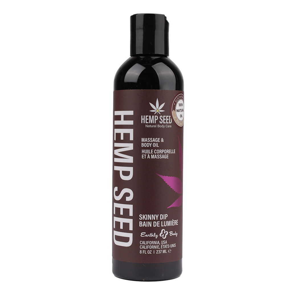 Earthly Body Scented Hemp Seed Massage and Body Oil 237 ml Massage Oils and Lubricants
