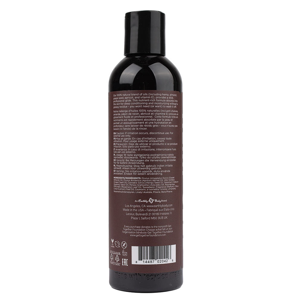 Earthly Body Scented Hemp Seed Massage and Body Oil 237 ml Massage Oils and Lubricants