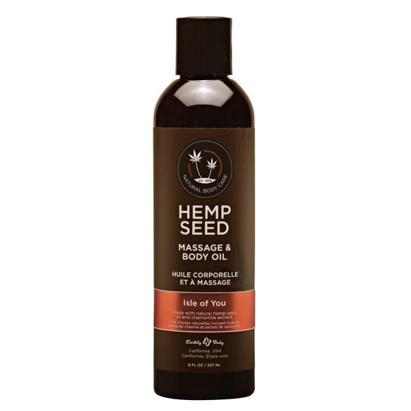 Earthly Body Scented Hemp Seed Massage and Body Oil 237 ml Massage Oils and Lubricants