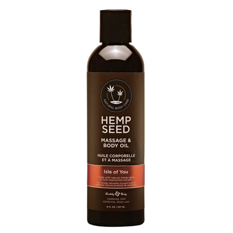 Earthly Body Scented Hemp Seed Massage and Body Oil 237 ml - Massage Oils and Lubricants
