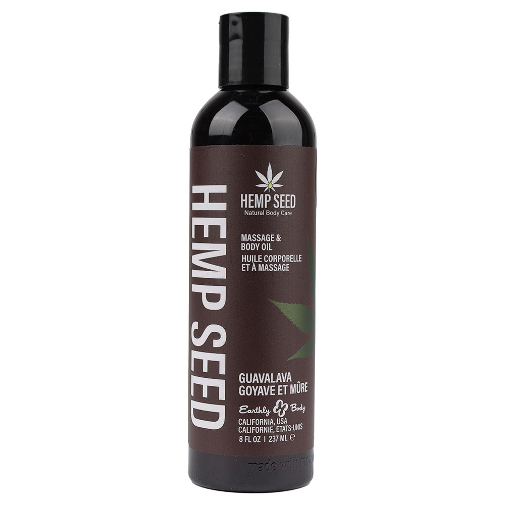 Earthly Body Scented Hemp Seed Massage and Body Oil 237 ml Massage Oils and Lubricants