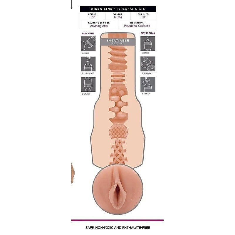 Premium Kissa Sins Insatiable by Fleshlight - Fleshlight Male Masturbators