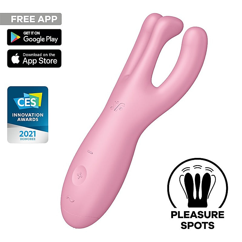 Threesome 4 App Controlled Vibrating Clitoral Massager - Clit Ticklers and Pulsators