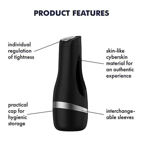 Men Classic Vibrating Male Masturbator By Satisfyer - Masturbators and Strokers