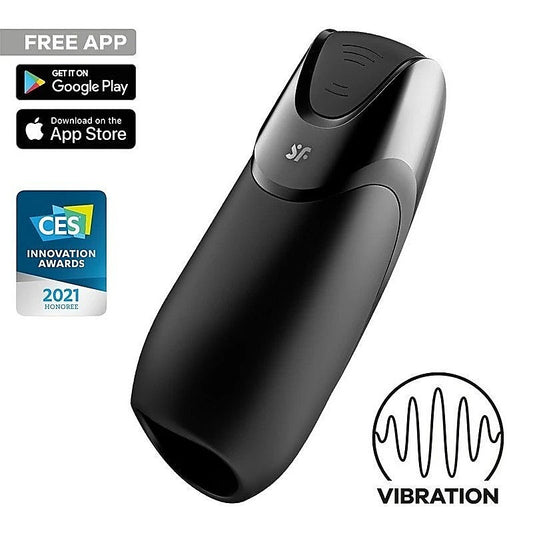 Satisfyer Men Vibration + App Controlled Male Stroker - Masturbators and Strokers
