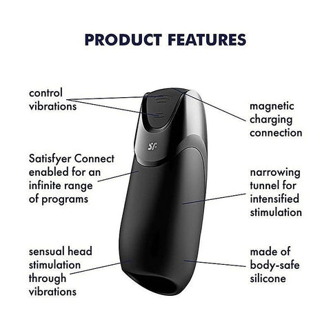 Vibration + App Controlled Male Stroker by Satisfyer - Masturbators and Strokers