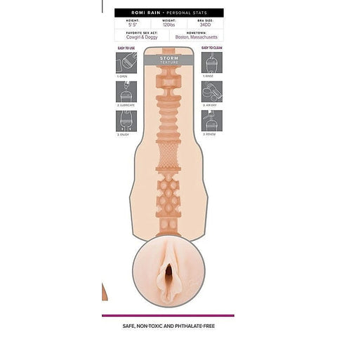 Romi Rain Storm Realistic Vagina Stroker by Fleshlight - Fleshlight Male Masturbators