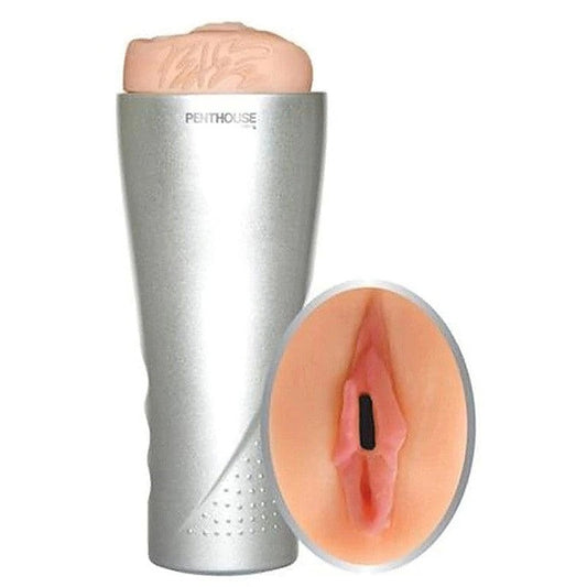 Penthouse Deluxe Vibrating Cyberskin Stroker Marica Hase - Fleshlight Male Masturbators