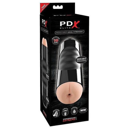 PDX Elite Mega Grip Realistic Anal Stroker - Masturbators and Strokers